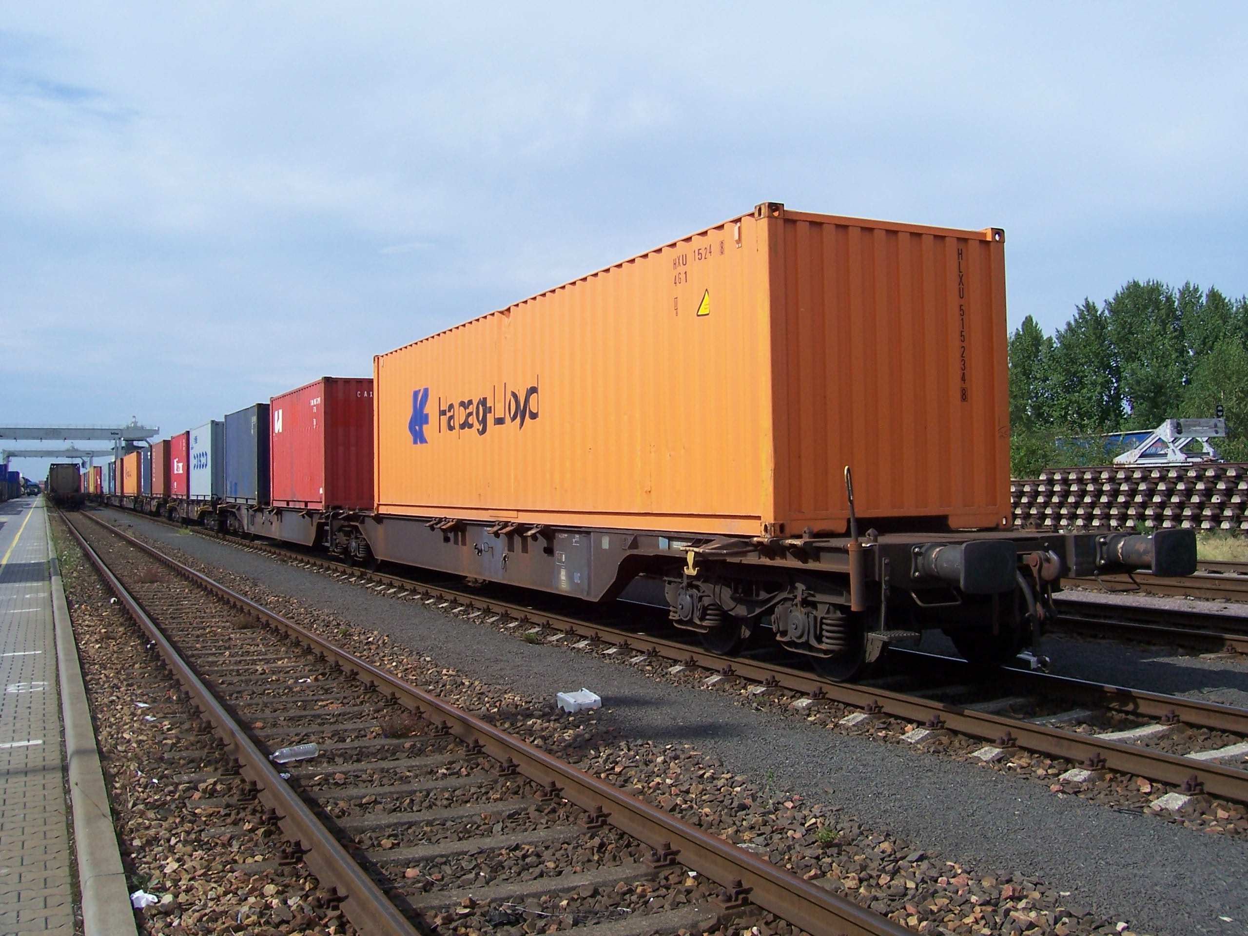 Containerwagen NS Cargo 40 voet met container , voor de LGB baan
